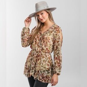 Gimmicks by BKE Paisley V-Neck Blouse